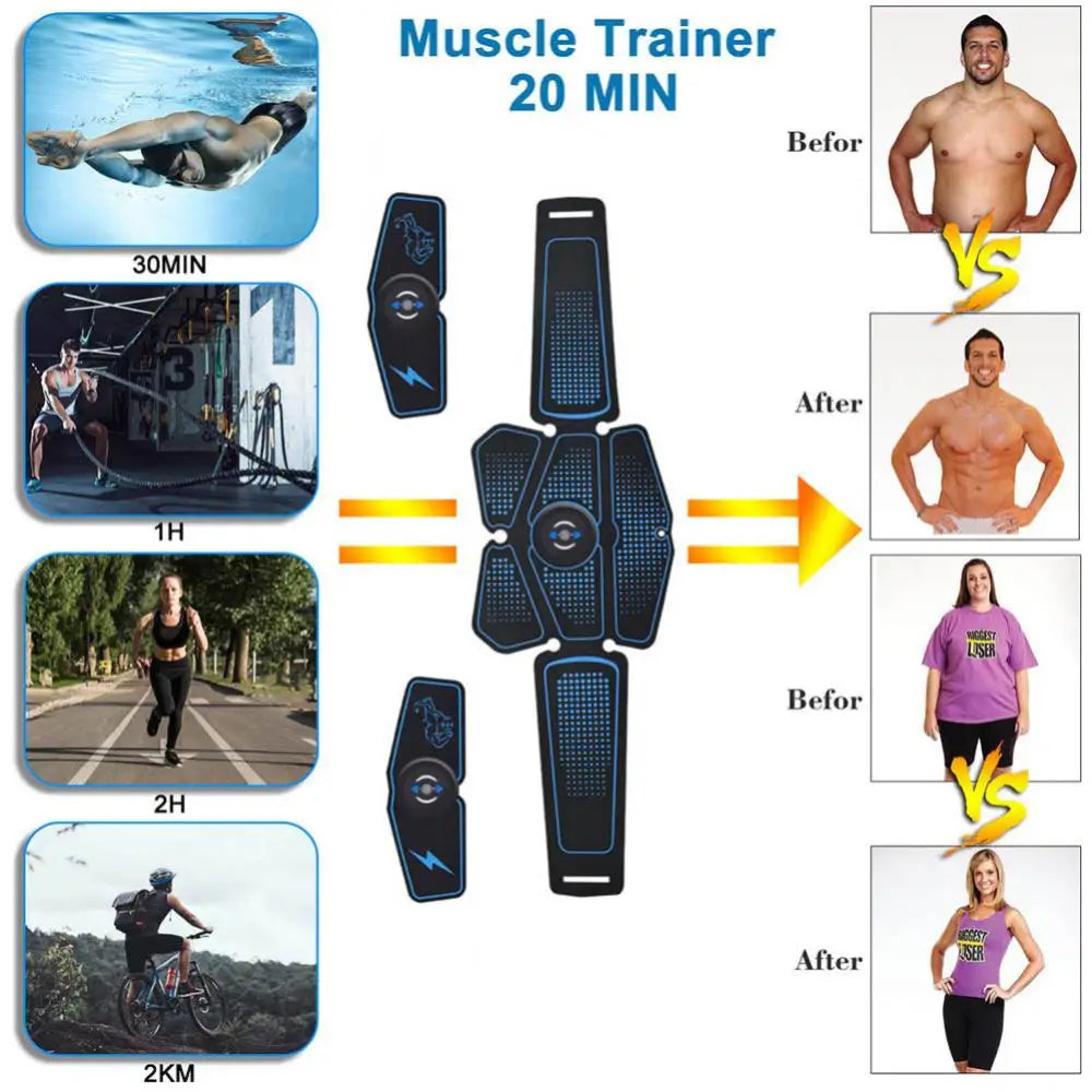 Electric Abdominal Muscle Trainer - EMS Fitness Slimming Exercise Machine for Home Gym - Image 4