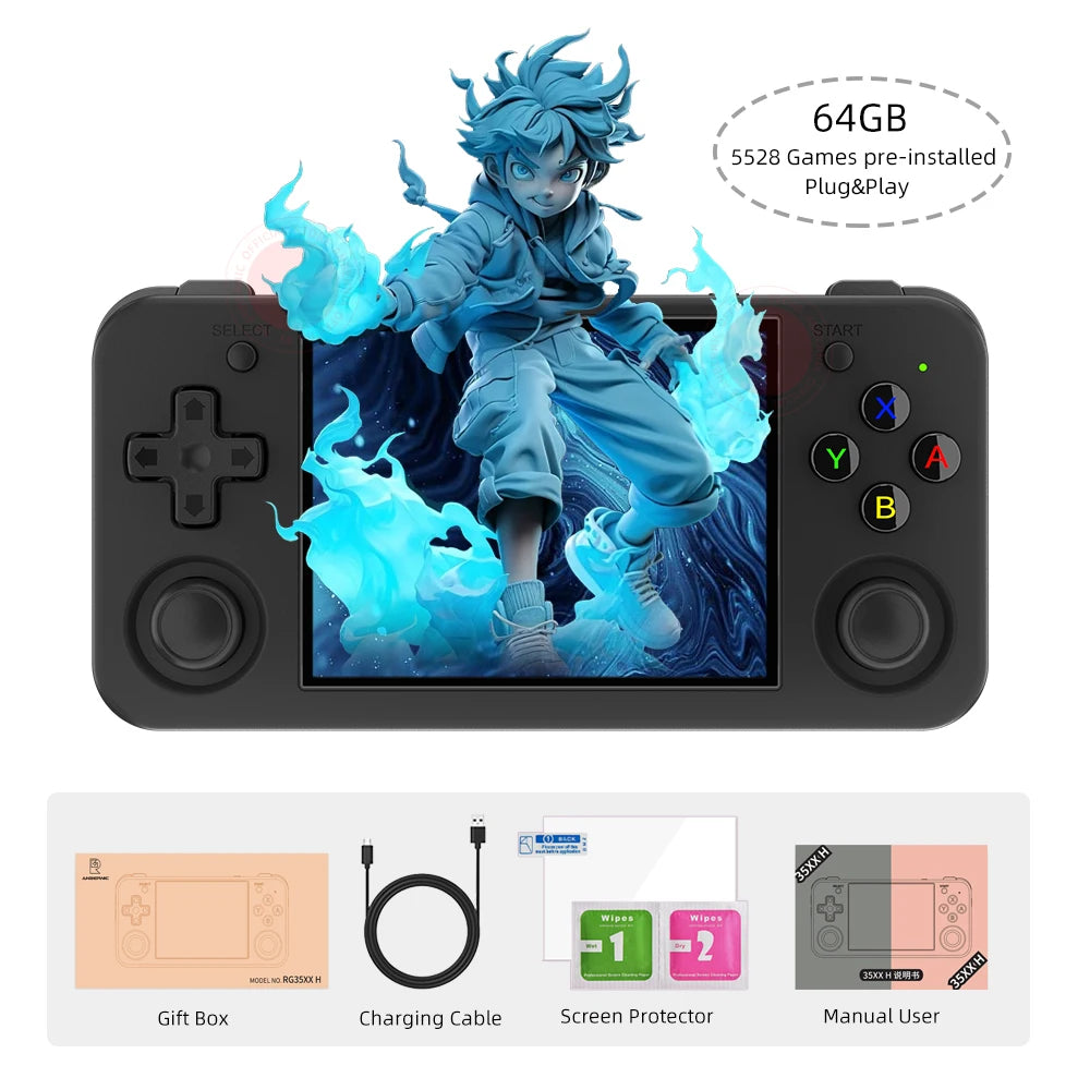 ANBERNIC RG35XX H Hand-held Consoles For Playing Video Games 3.5-inch IPS 640*480 Screen Retro Game Player 3300 mAh 5000+ Games - Image 14