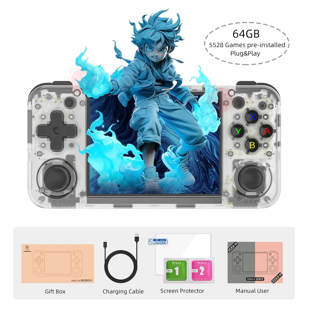 ANBERNIC RG35XX H Hand-held Consoles For Playing Video Games 3.5-inch IPS 640*480 Screen Retro Game Player 3300 mAh 5000+ Games - Image 9