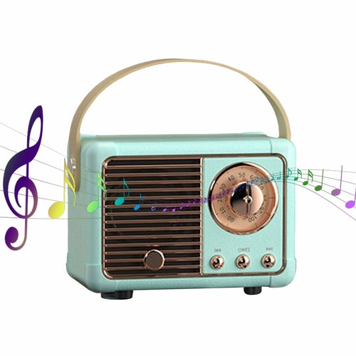 Bluetooth Compact Retro Speakers with Radio - Image 4