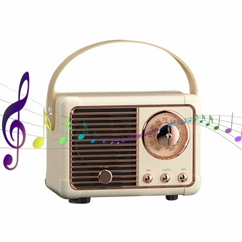 Bluetooth Compact Retro Speakers with Radio - Image 6