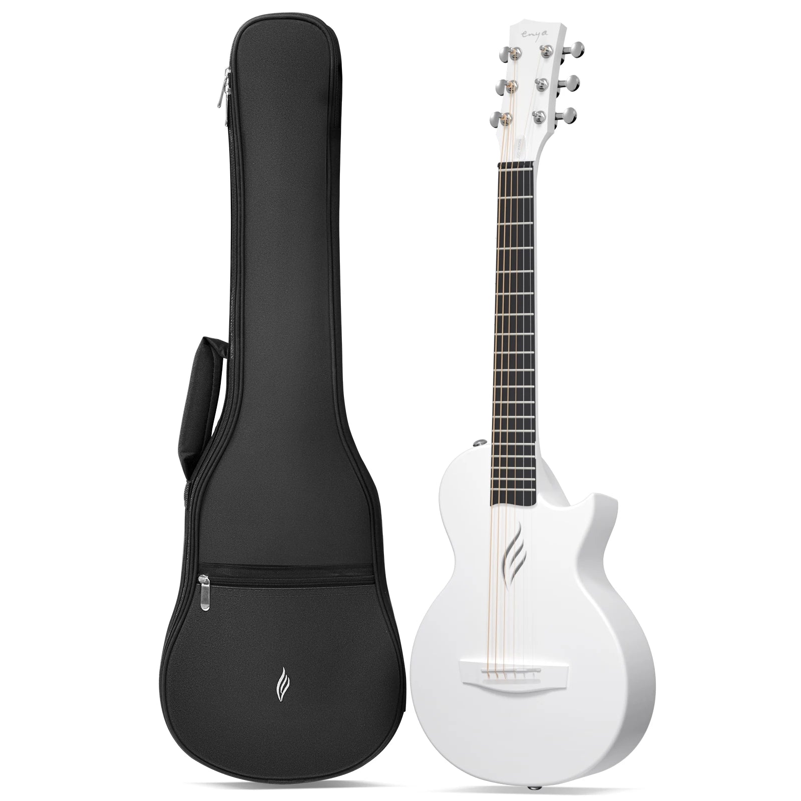 Enya Nova Go Mini Carbon Fiber Acoustic Guitar 1/4 Size Travel Acustica Guitarra w/Beginner Kids Starter Bundle Kit of Thickened - Image 2