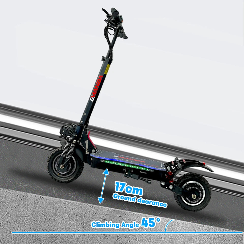 EU Dual Motor Electric Scooter, Foldable Scooter, Max Speed 55km, 10Inch Max Mileage, 70km, H, 2400W - Image 9