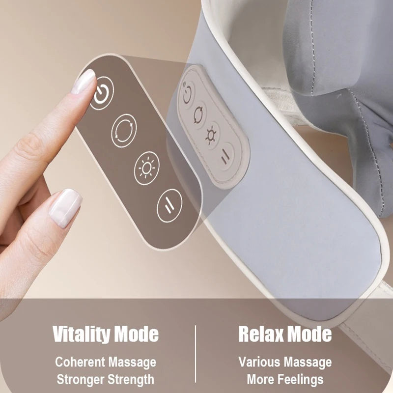 JianYouCare electrical neck shoulder body massager Heated Kneading Shiatsu Shawl Cervical back Massage machine Relieve fatigue - Image 6