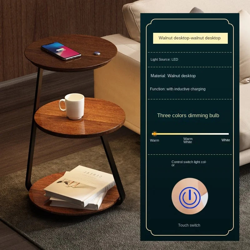 Joylove Creative Bedroom Floor Lamp Wireless Charging Living Room Rack Coffee Table Lamp Design Sense Sofa Bedside Table One - Image 2
