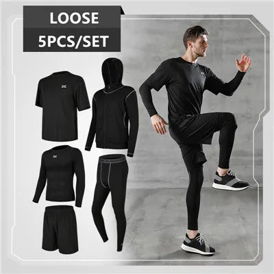 Men's Quick Dry Compression Sportswear Set - Image 2