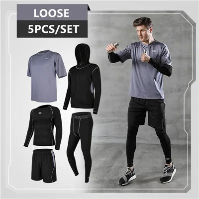 Men's Quick Dry Compression Sportswear Set - Image 4