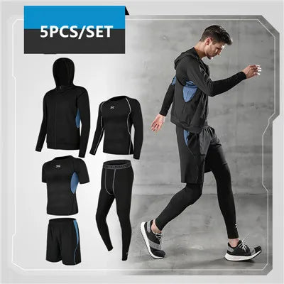 Men's Quick Dry Compression Sportswear Set - Image 5
