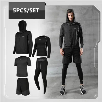 Men's Quick Dry Compression Sportswear Set - Image 7