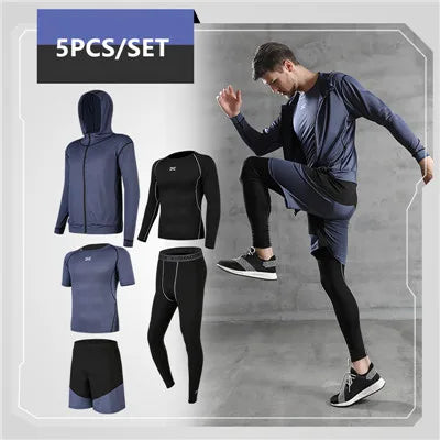 Men's Quick Dry Compression Sportswear Set - Image 8