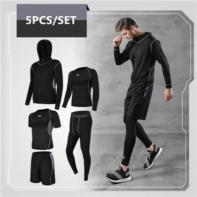 Men's Quick Dry Compression Sportswear Set - Image 9