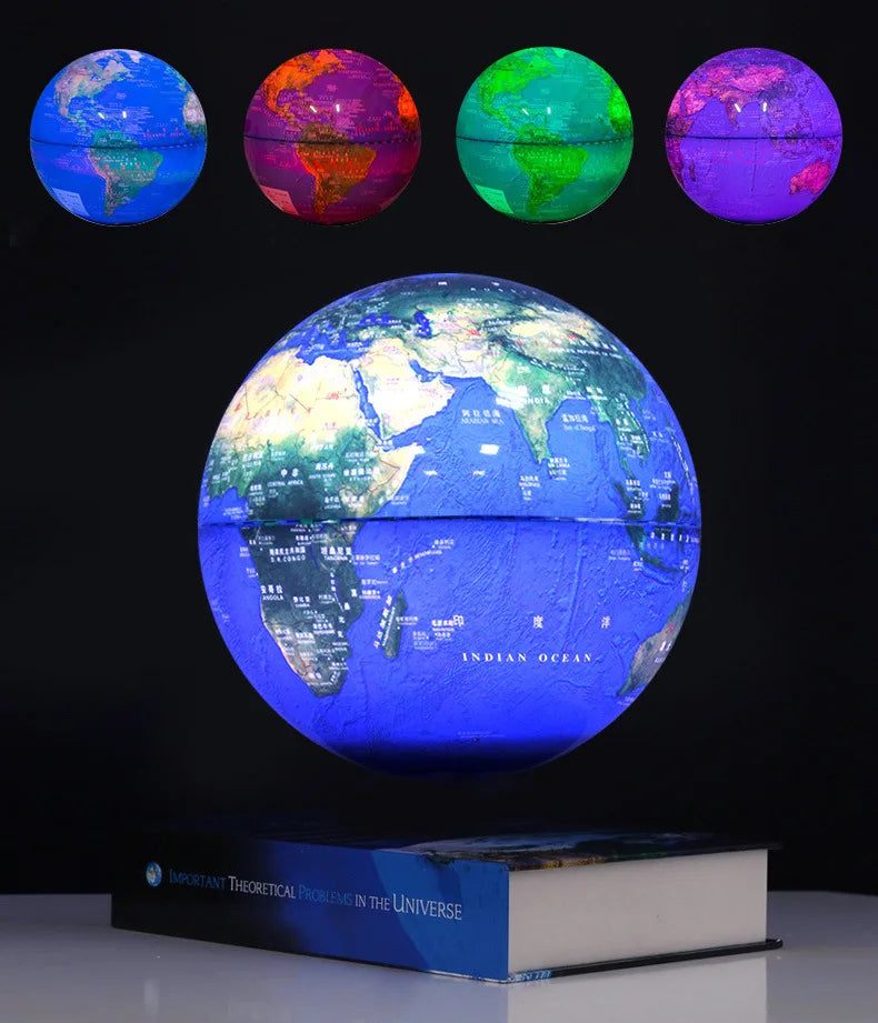 New Book Shape Magnetic Levitating Lamp 8Inch Floating Luminous Earth Globe World Map School Use Festival Gift Home Office Decor - Image 2