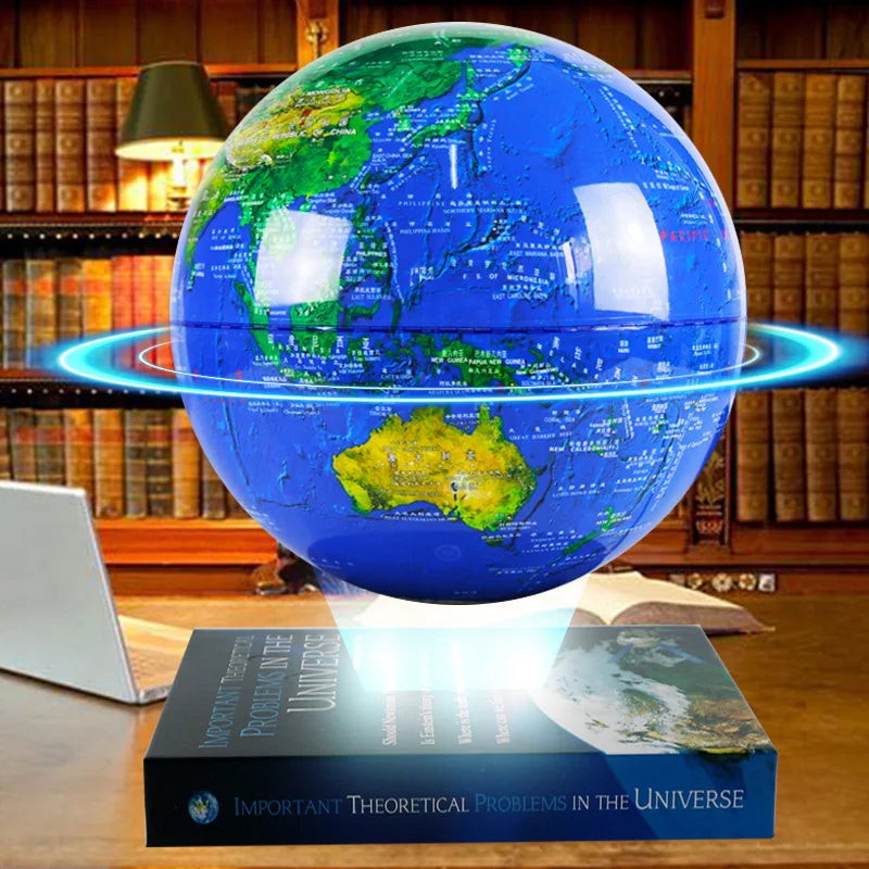 New Book Shape Magnetic Levitating Lamp 8Inch Floating Luminous Earth Globe World Map School Use Festival Gift Home Office Decor - Image 3