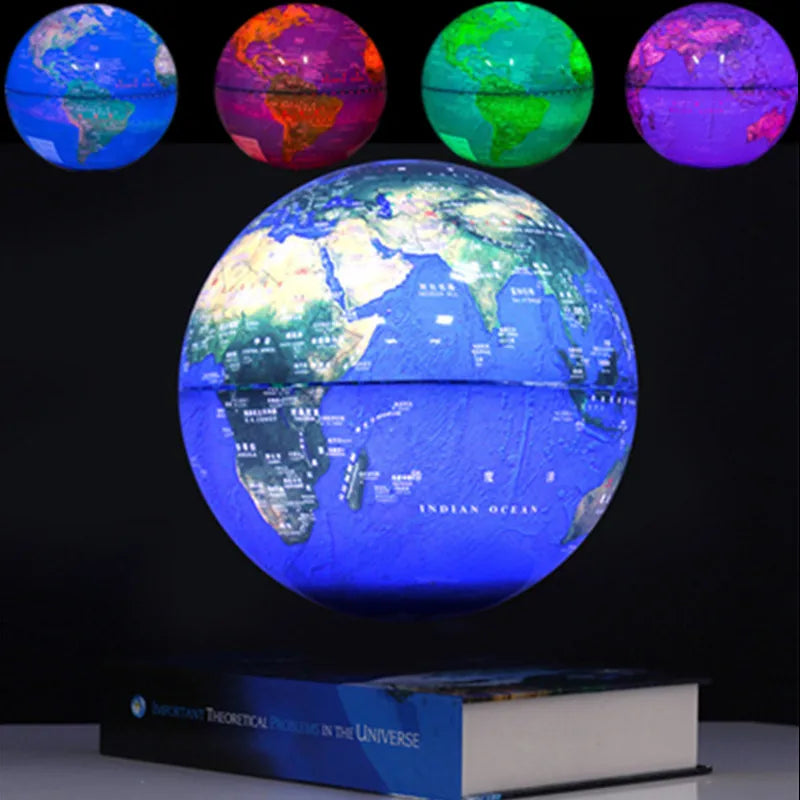 New Book Shape Magnetic Levitating Lamp 8Inch Floating Luminous Earth Globe World Map School Use Festival Gift Home Office Decor - Image 4