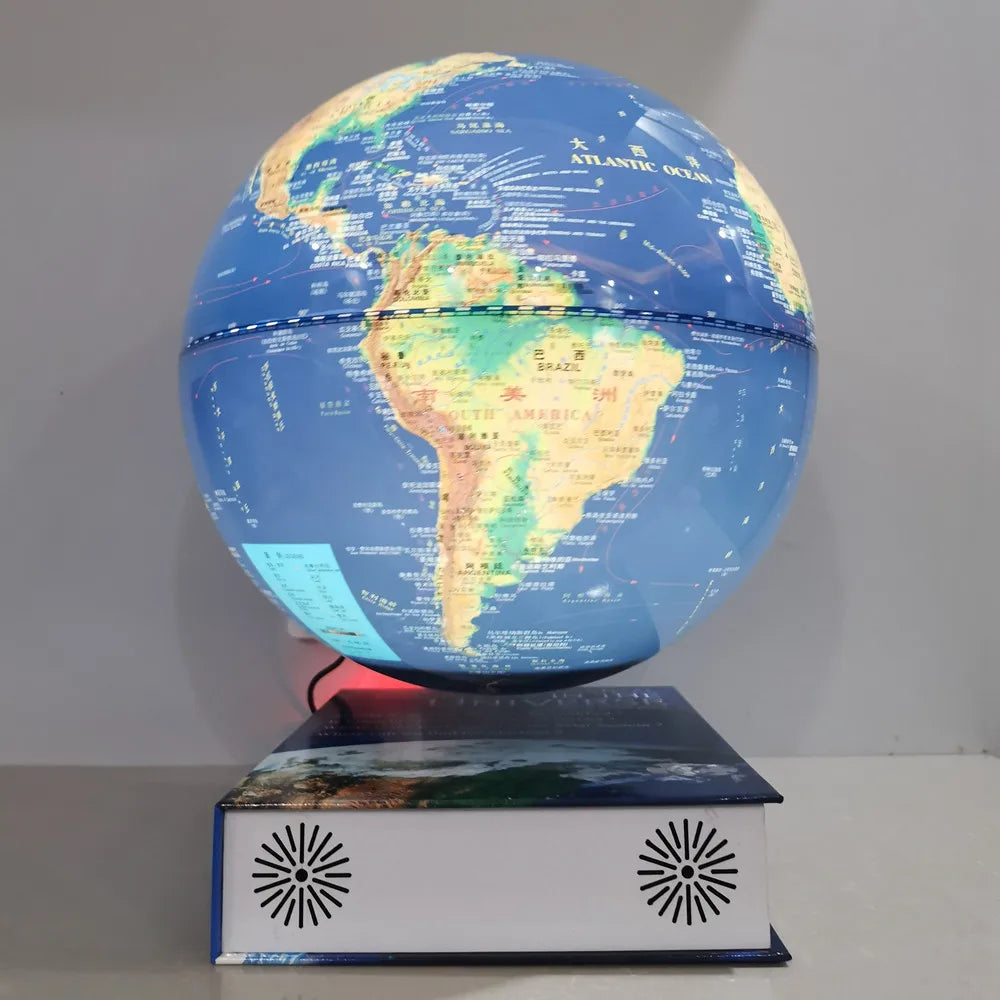 New Book Shape Magnetic Levitating Lamp 8Inch Floating Luminous Earth Globe World Map School Use Festival Gift Home Office Decor - Image 9