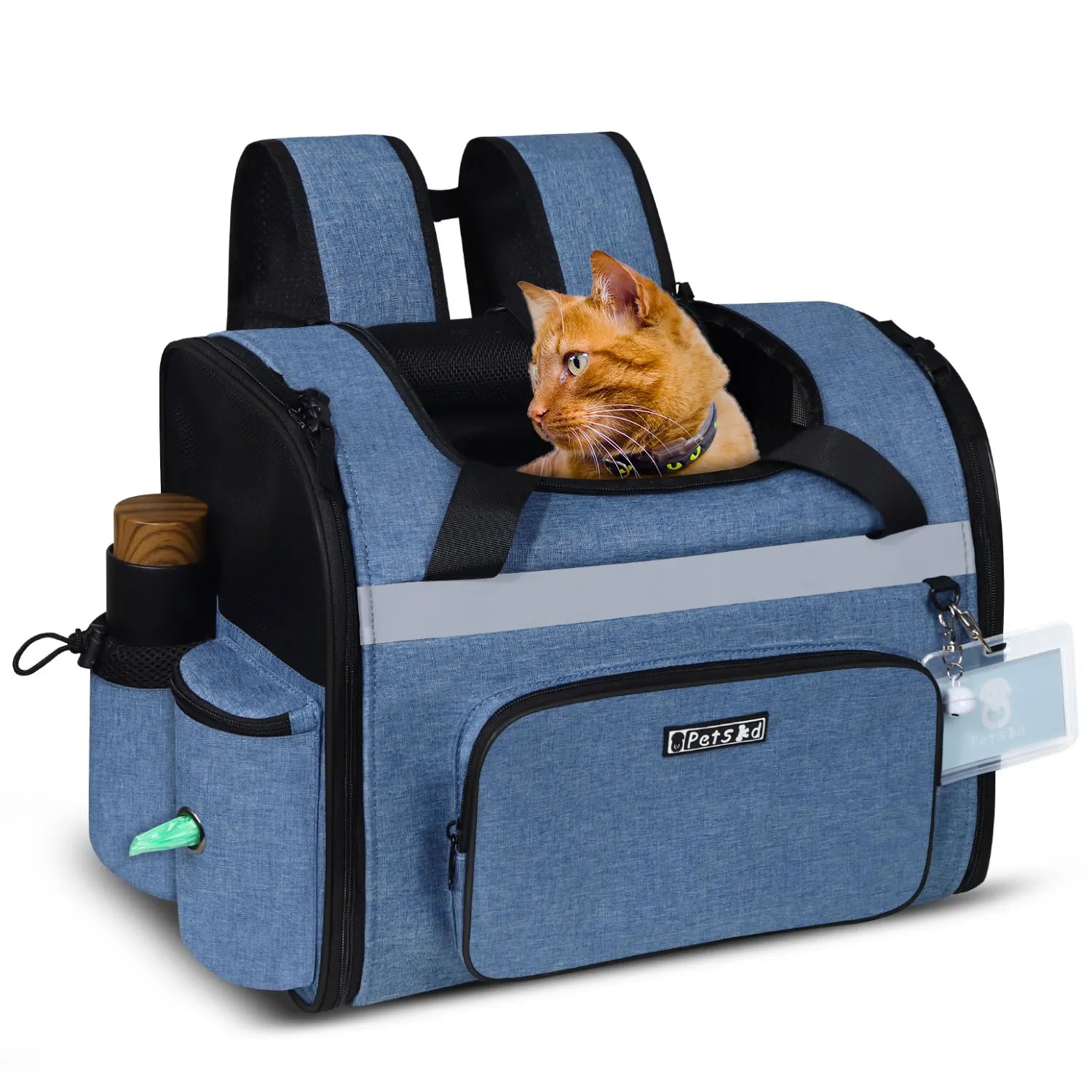 Petskd Pet Backpack Carrier Southwest Airline Approved Cat Travel Backpack for Small Dog Carrier Bag with Safety Lock Zipper - Image 2