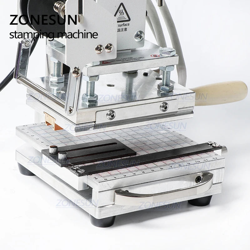ZONESUN ZS110 Slidable Workbench Thermal Press Digital Leather Wood PVC Paper Hot Foil Stamping Machine Embossing Tool 10*13cm - Image 11