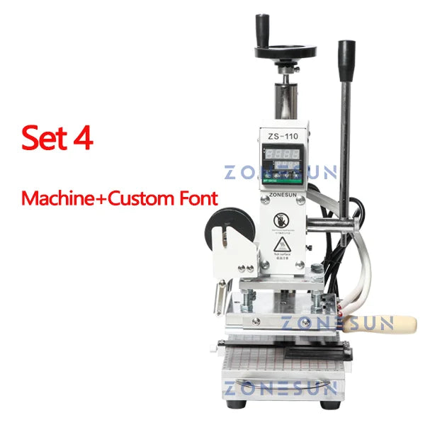 ZONESUN ZS110 Slidable Workbench Thermal Press Digital Leather Wood PVC Paper Hot Foil Stamping Machine Embossing Tool 10*13cm - Image 3