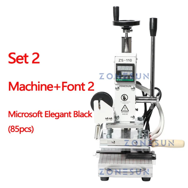 ZONESUN ZS110 Slidable Workbench Thermal Press Digital Leather Wood PVC Paper Hot Foil Stamping Machine Embossing Tool 10*13cm - Image 6